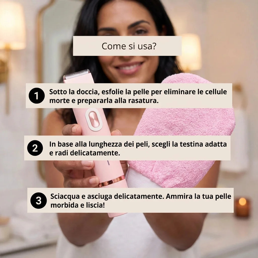 SerriaSoft™ — Rasoio Elettrico 2-in-1